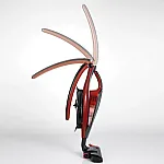 Aspirator vertical fara sac Ariete, Evo 2 in 1 2764, 600 W, Tehnologie Cyclone, Rosu / Negru