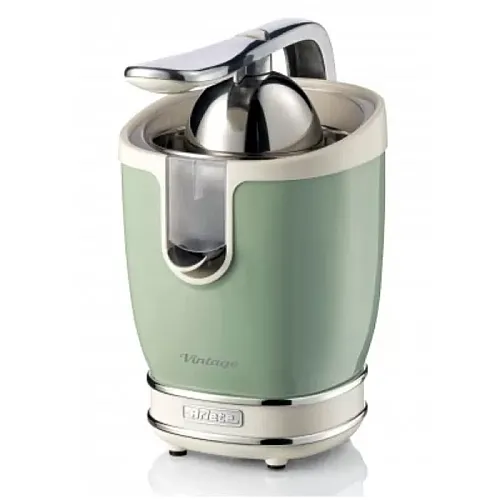 Storcator De Citrice Ariete 0413 Crem/ Verde, Putere 85W, Inox, Cu Maner, Spremiagrumi Vintage