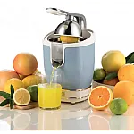 Storcator De Citrice Ariete 0413 Crem/ Bleu, Putere 85W, Inox, Cu Maner, Spremiagrumi Vintage