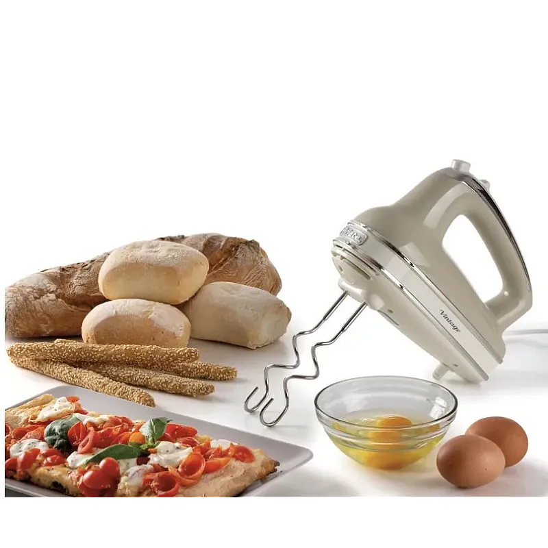 Mixer manual Ariete VINTAGE 1548/04, 450W, 5 viteze, Turbo, Crem - Studiocasa.ro