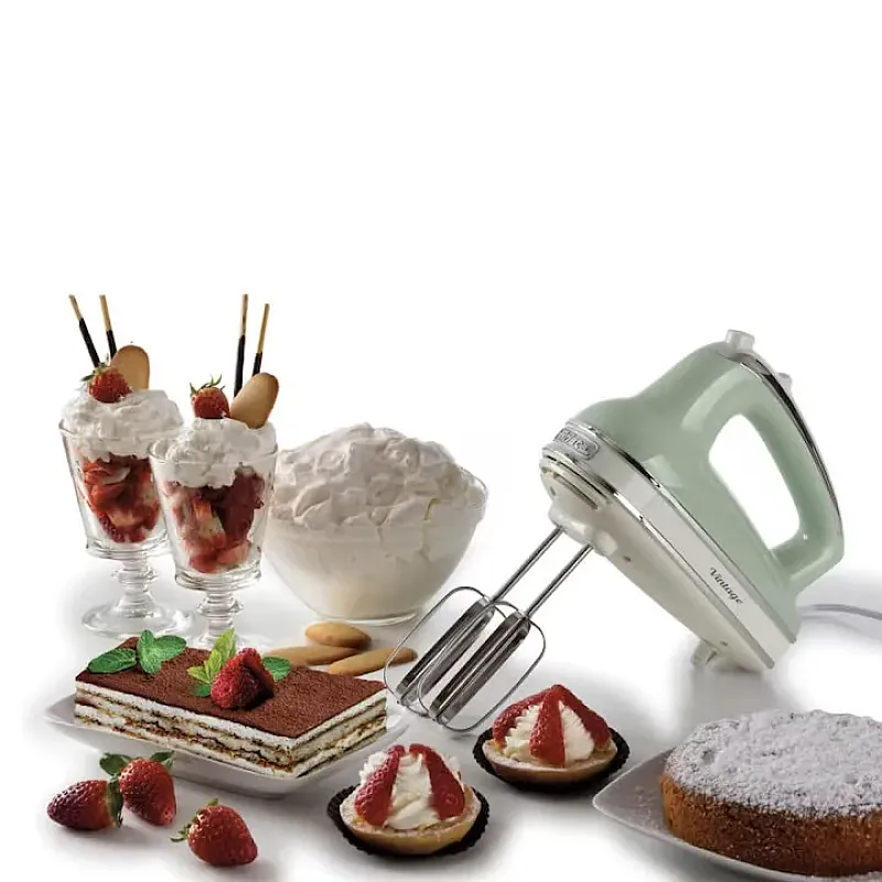 Mixer manual Ariete VINTAGE 1548/04, 450W, 5 viteze, Turbo, Crem - Studiocasa.ro