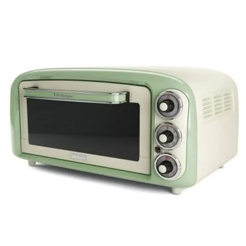 Cuptor electric Ariete, Vintage 979, 18 l, 1380 W, Rustic, Crem / Verde