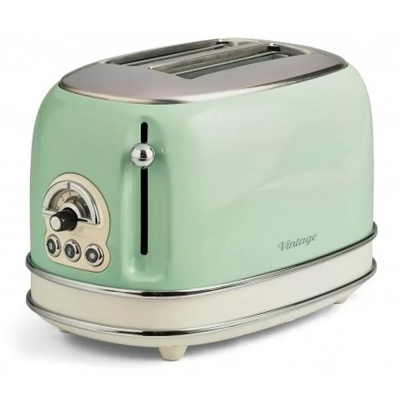 Prajitor de paine Ariete, 0155 Vintage, 810 W, 2 Felii, verde