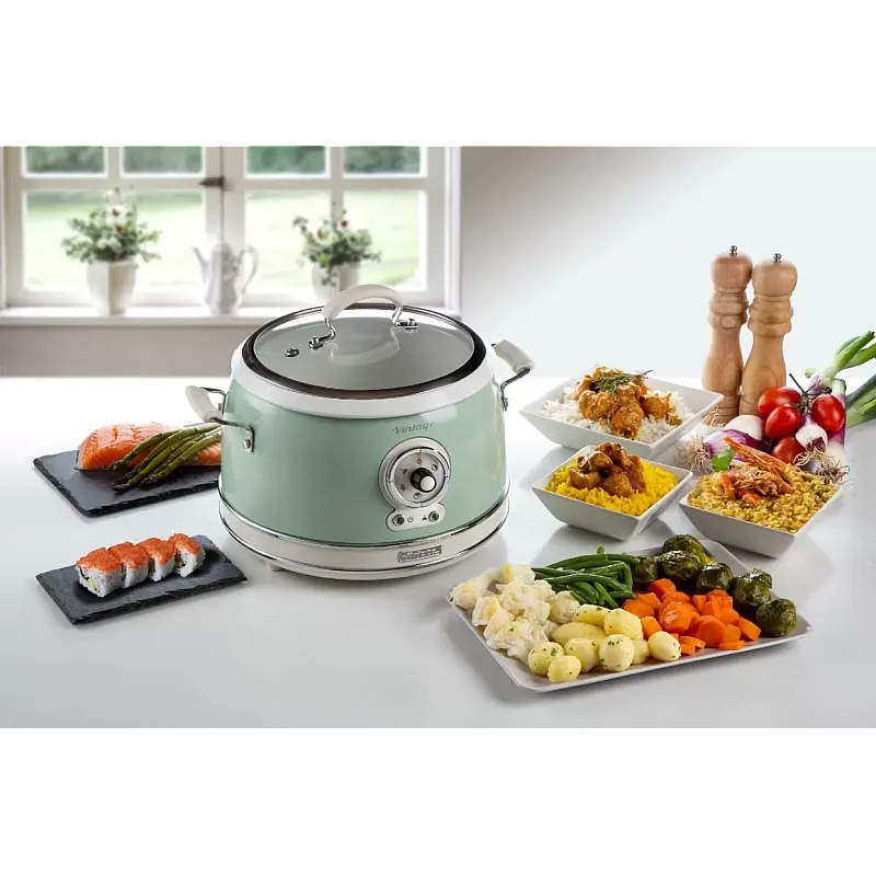 Aparat pentru gatit orez Vintage 2904CR/GR, 700W, Crem/Verde, Ariete