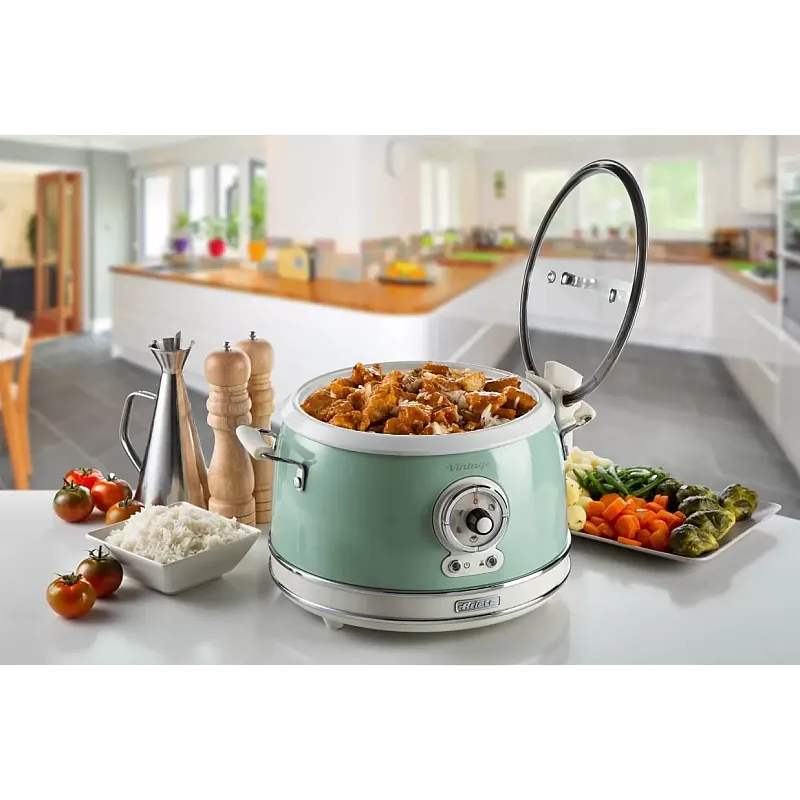 Aparat pentru gatit orez Vintage 2904CR/GR, 700W, Crem/Verde, Ariete