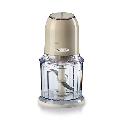 Tocator legume Ariete Vintage 438/03, Inox, 600ml, 400W, 2 viteze, 4 lame, Cream/Beige